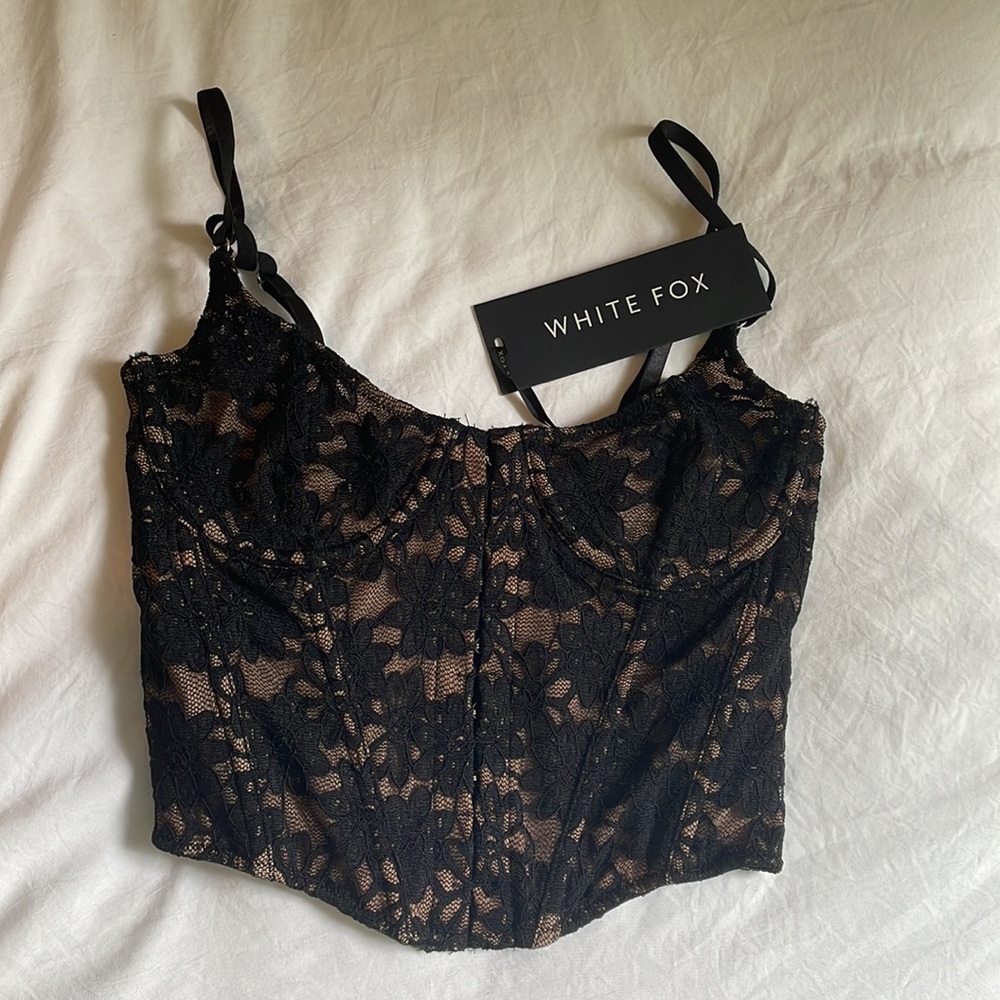 WHITE FOX Ordinary Life Bustier Black BRAND NEW UNWORN - Picture 2 of 4